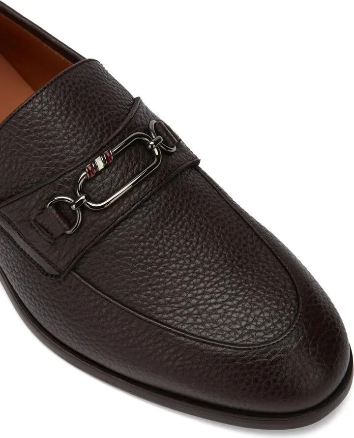Grained-Leather Buckle-Detail Loafers - Image 5