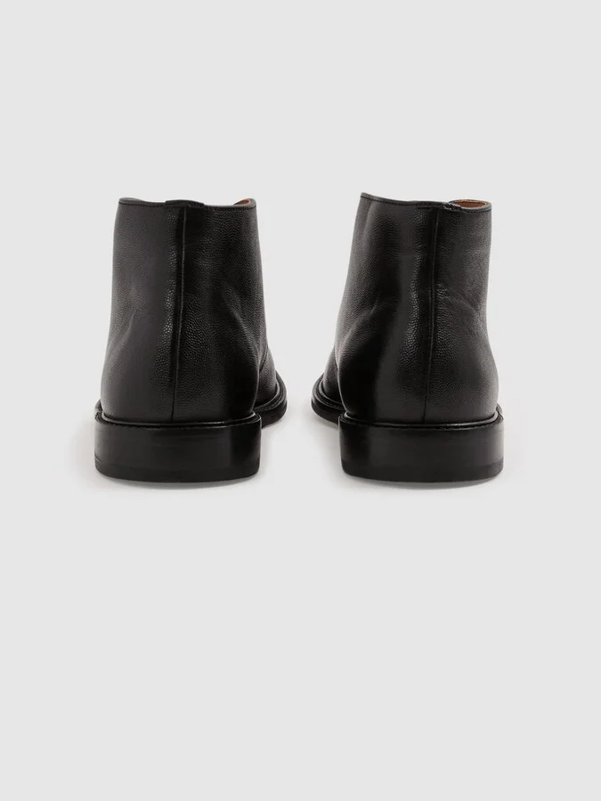 Grained Leather Chukka Boots - Image 4