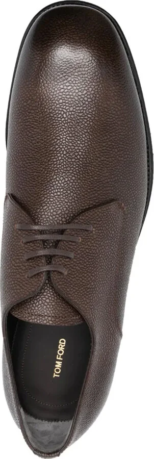 grained leather Derby shoes - Image 4
