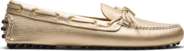 Grained-Leather Driving Shoes