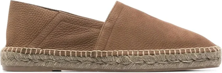 Grained Leather Espadrilles