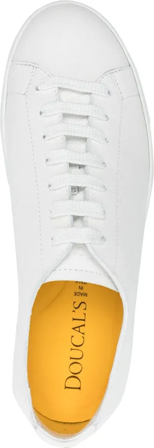 Grained Leather Lace-Up Sneakers - Image 4