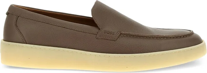 Grained-Leather Loafers