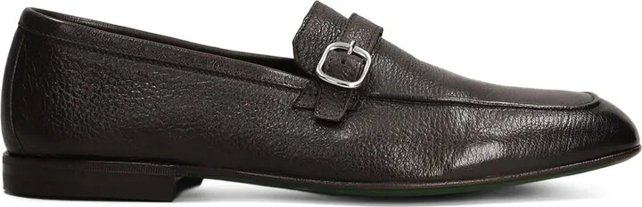 Grained-Leather Loafers