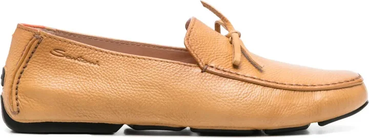 Grained-Leather Loafers