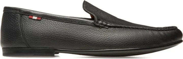 Grained-Leather Loafers