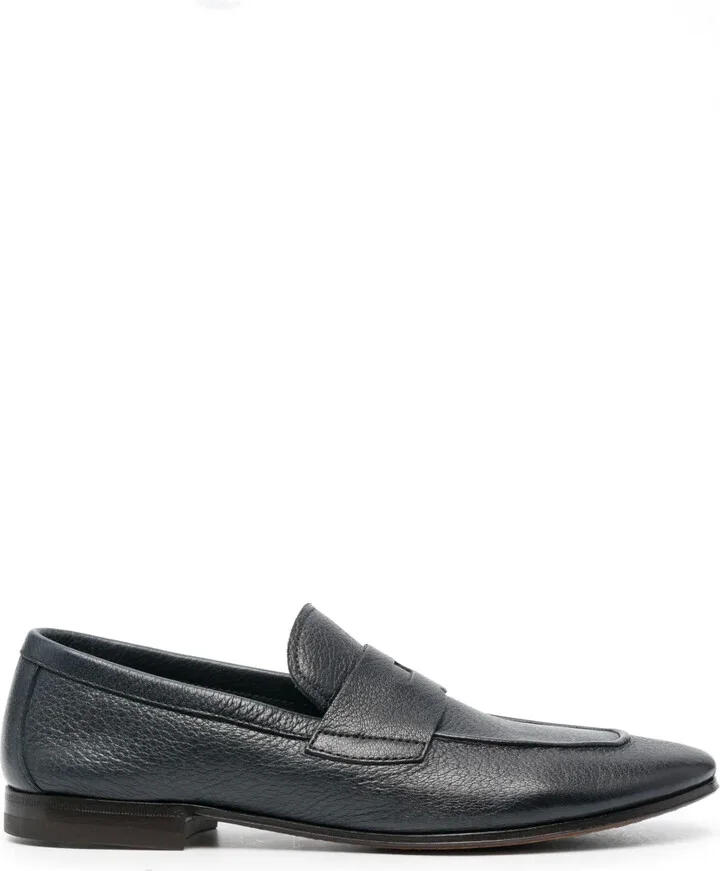 Grained Leather Loafers