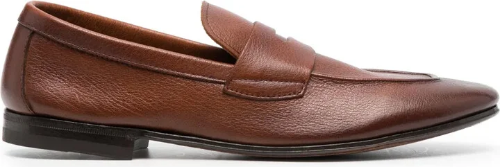 Grained Leather Loafers