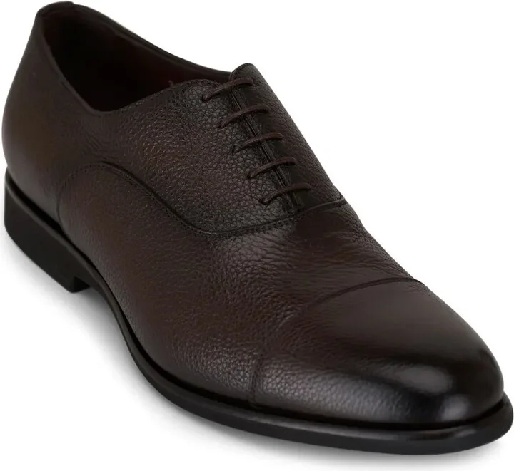 grained-leather Oxford shoes - Image 2