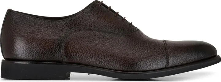 grained-leather Oxford shoes