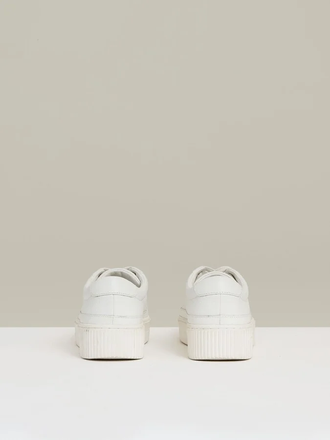 Grained Leather Platform Trainers - Image 4