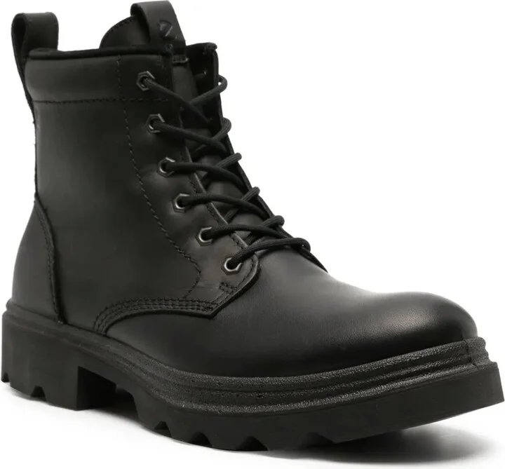 Grainer logo-embossed leather boots - Image 2