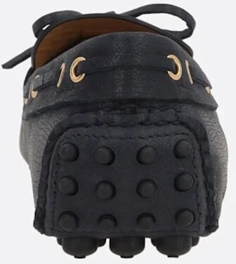 Grainy Leather Driving Loafers - Image 3