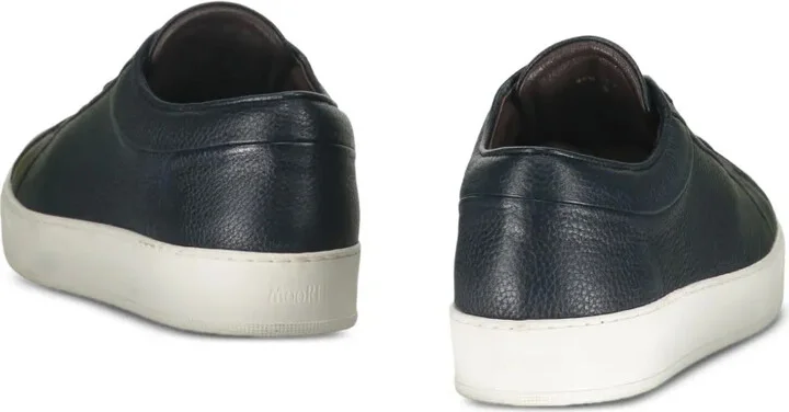 Grainy Leather Low-Top Sneakers - Image 3