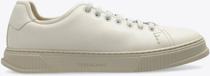 Grainy Leather Low-Top Sneakers