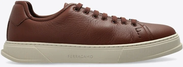 Grainy Leather Low-Top Sneakers