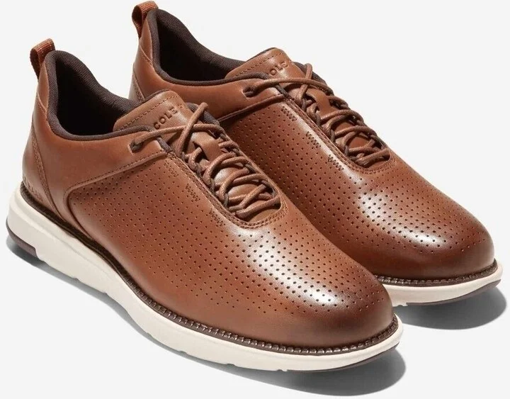 Grand C37746 Sneakers Men's 10 British Tan Leather Casual Shoes KHD172