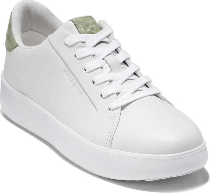 WHITE/ OIL GREEN CROC PRINT