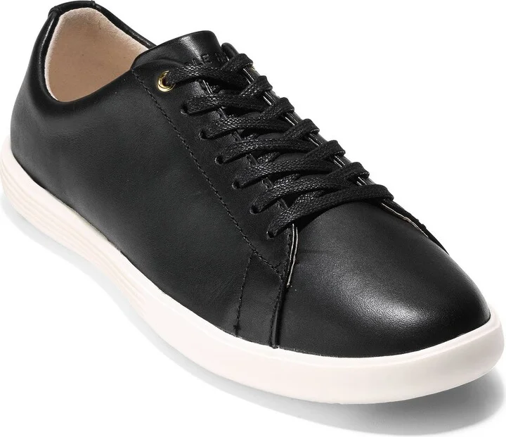 BLACK LEATHER/ WHITE