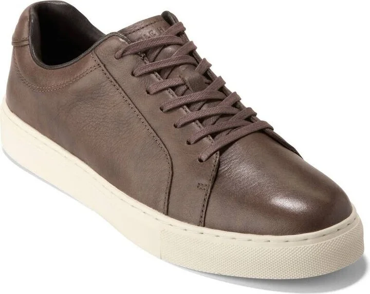 Grand Series Jensen Sneaker Men's 12 Lava Ivory Leather Shoes FZP420 (Lava Ivory,12)