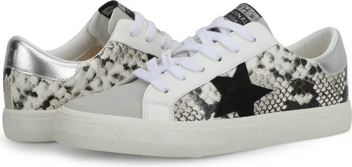 Grande White Black Snake Grey Pop Women's Sneaker by Vintage Havana - Image 3