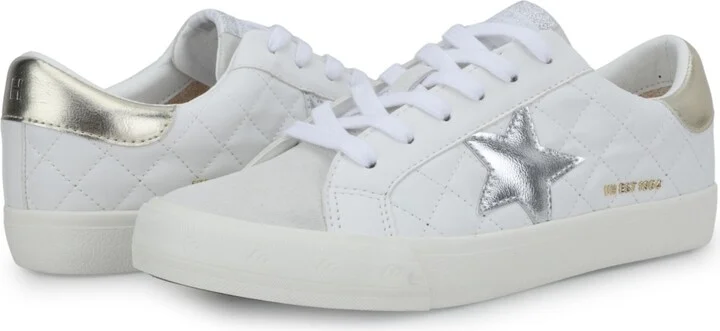 Grande - White Grey Quilted Women's's Sneaker by Vintage Havana - Image 2