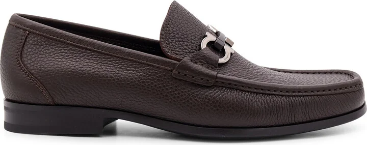 Grandioso Leather Loafer With Gancini Detail