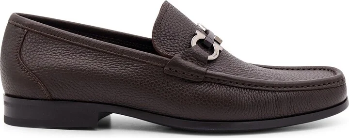 Grandioso Leather Loafer With Gancini Detail