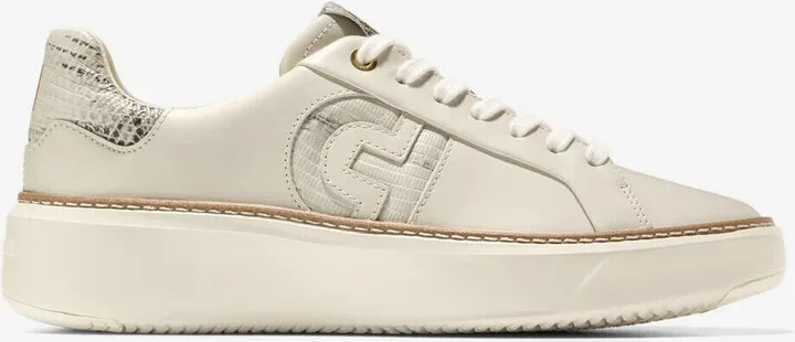 Grandpro Topspin W31301 Sneakers Womens 8.5 Ivory Leather Shoes FZP545