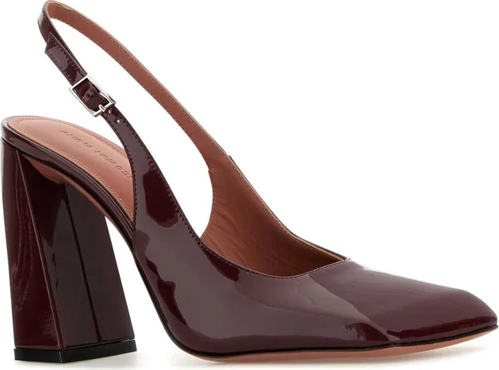 Grape Leather Charlotte Pumps - Image 2
