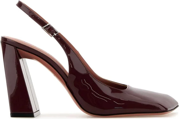 Grape Leather Charlotte Pumps