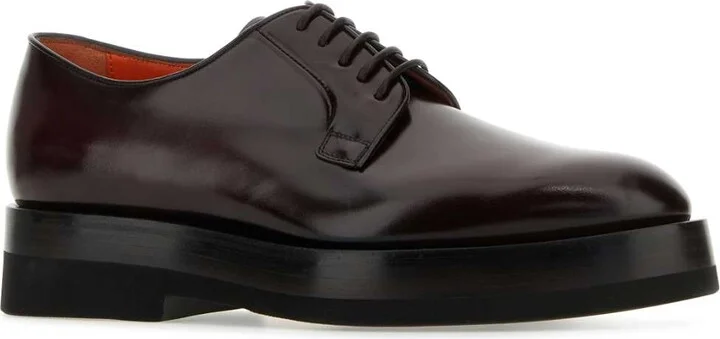 Grape Leather Lace-up Shoes - Image 2