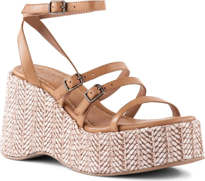 Grapefruit Platform Wedge Sandal