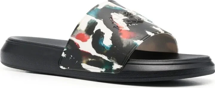 Graphic Logo Print Pool Slides - Image 2