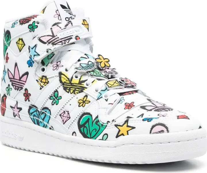 Graphic-Print High-Top Sneakers - Image 2