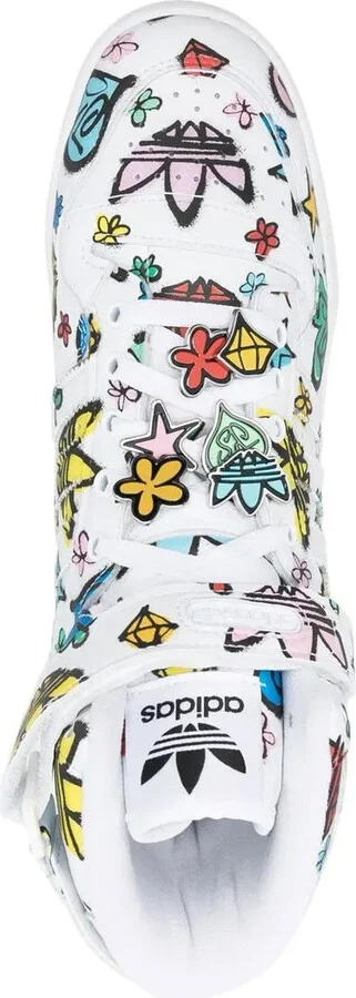 Graphic-Print High-Top Sneakers - Image 4