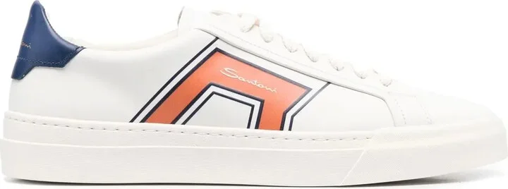 Graphic Print Logo Low-Top Sneakers