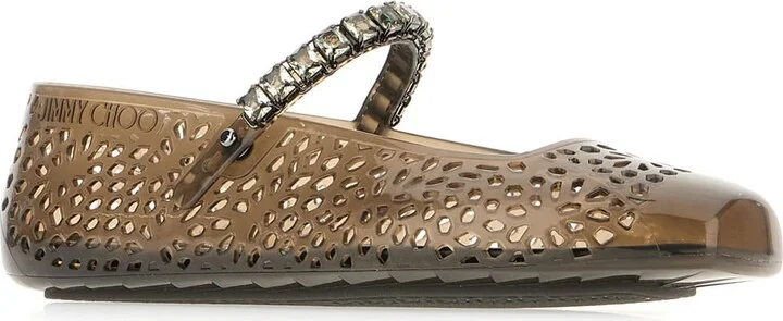 Graphite Rubber Jelly Ballerinas - Image 2