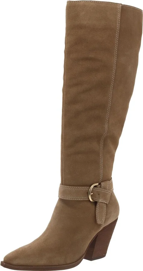 Grathlyn 2 Womens Suede Wide Calf Knee-High Boots
