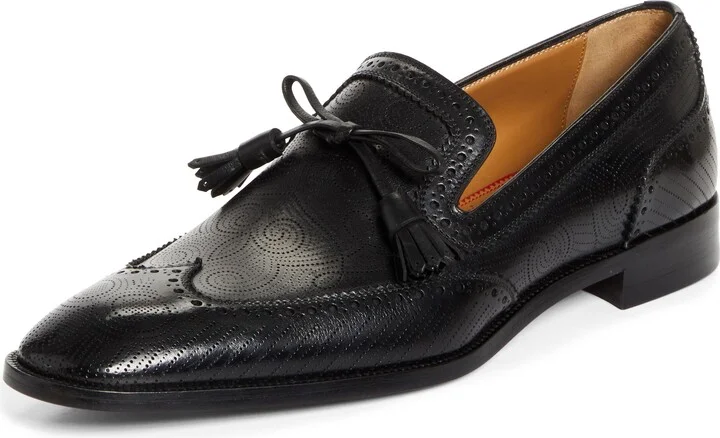 Grave Perforated Wingtip Venetian Loafer