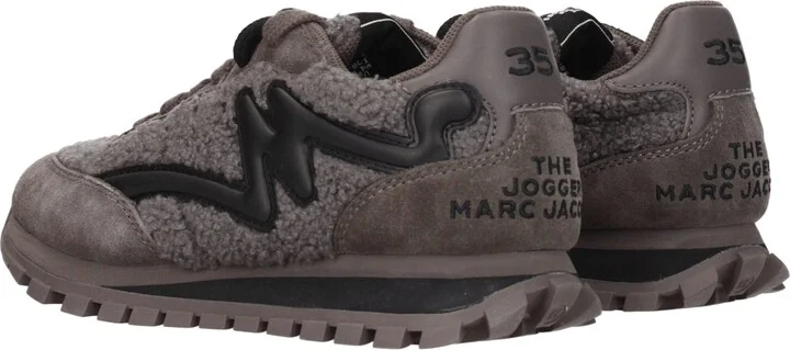 Gray Fur Chunky Women's Sneakers - Image 4
