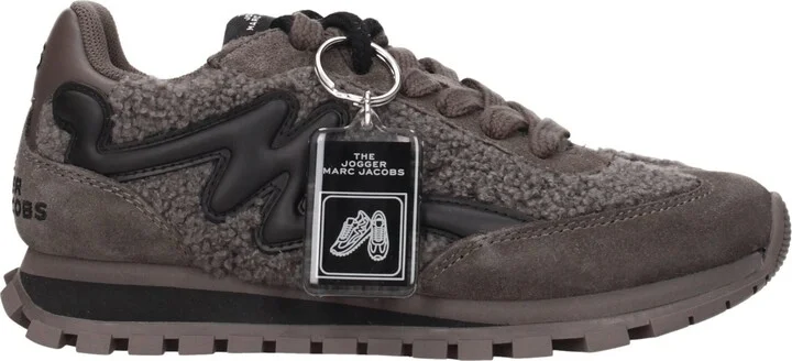 Gray Fur Chunky Women's Sneakers