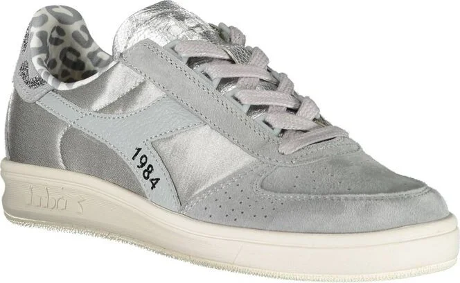 Gray Leather Women Women's Sneaker - Image 2
