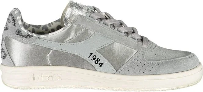 Gray Leather Women Women's Sneaker