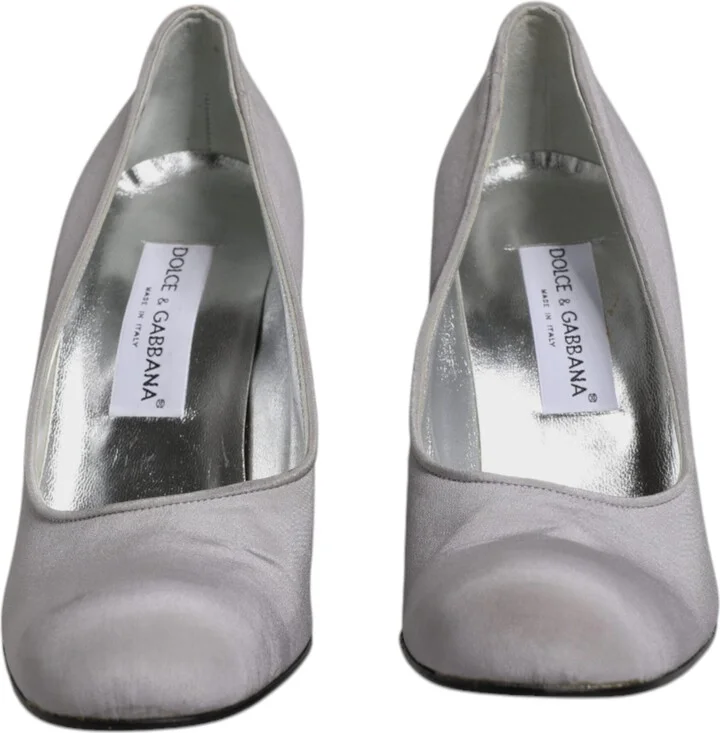 Gray Suede Leather High Heel Pumps Women's Shoes - Image 2