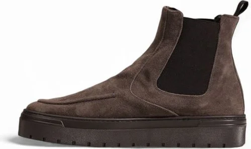 Gray Suede Leather Men's Boot - Image 2