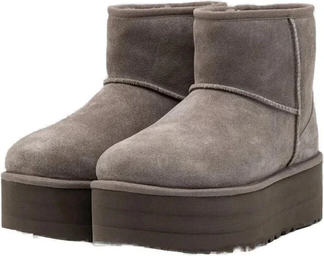 Gray Suede Leather Women's Ankle - Image 5