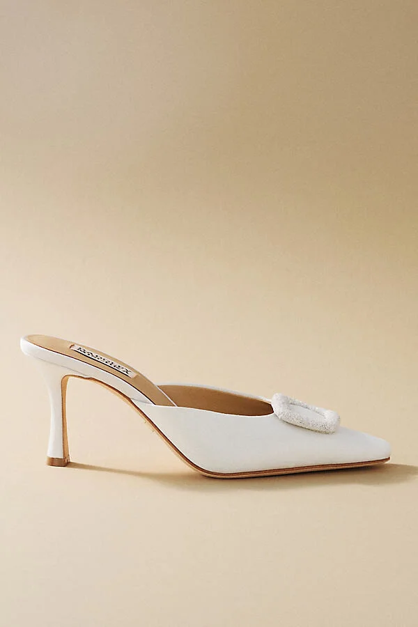Graylynn Square-Toe Mule Heels