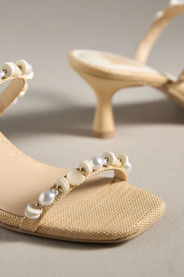 Grayson Raffia Kitten Heels - Image 3