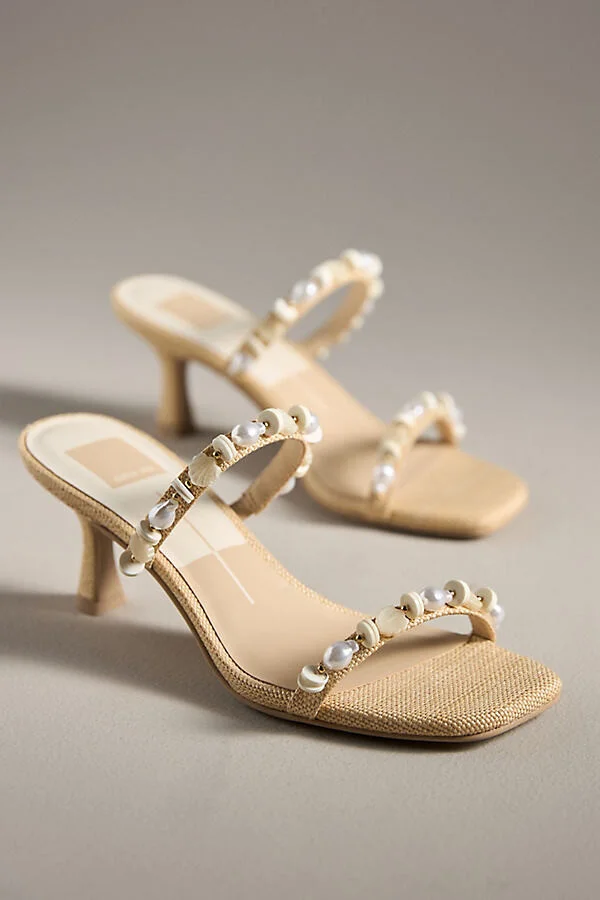 Grayson Raffia Kitten Heels